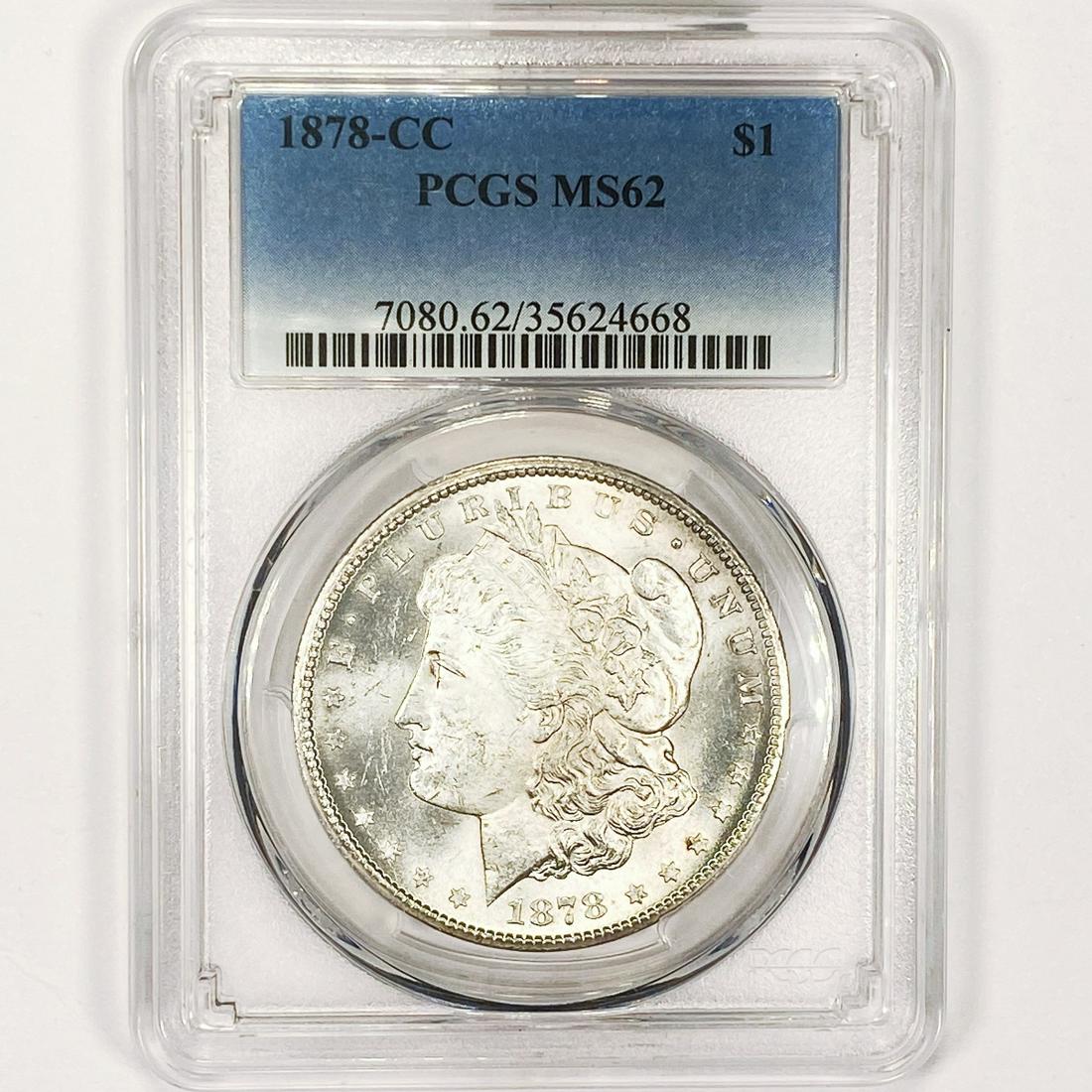 1878-CC Morgan Silver Dollar PCGS - MS62 (1 of 2)