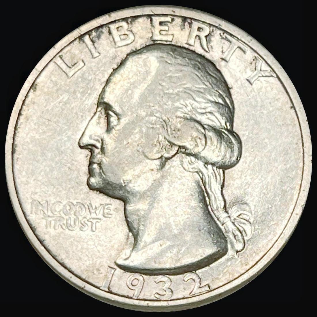 1932-S Washington Silver Quarter CLOSELY UNC (1 of 2)