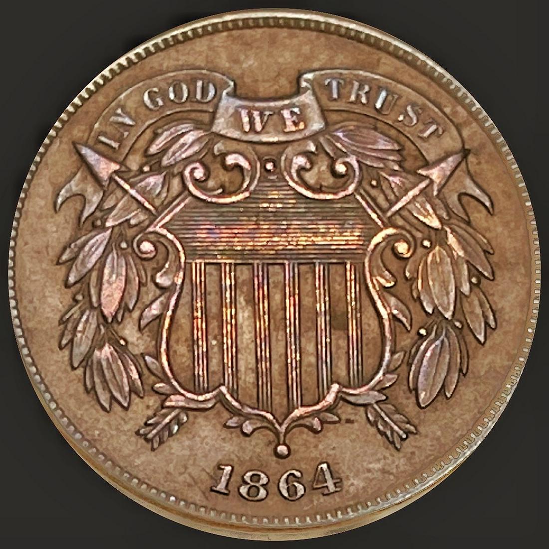 1864 Two Cent Piece UNCIRCULATED SML MOTTO UNC (1 of 2)