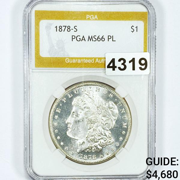 1878-S Morgan Silver Dollar PGA - MS66 PL (1 of 2)