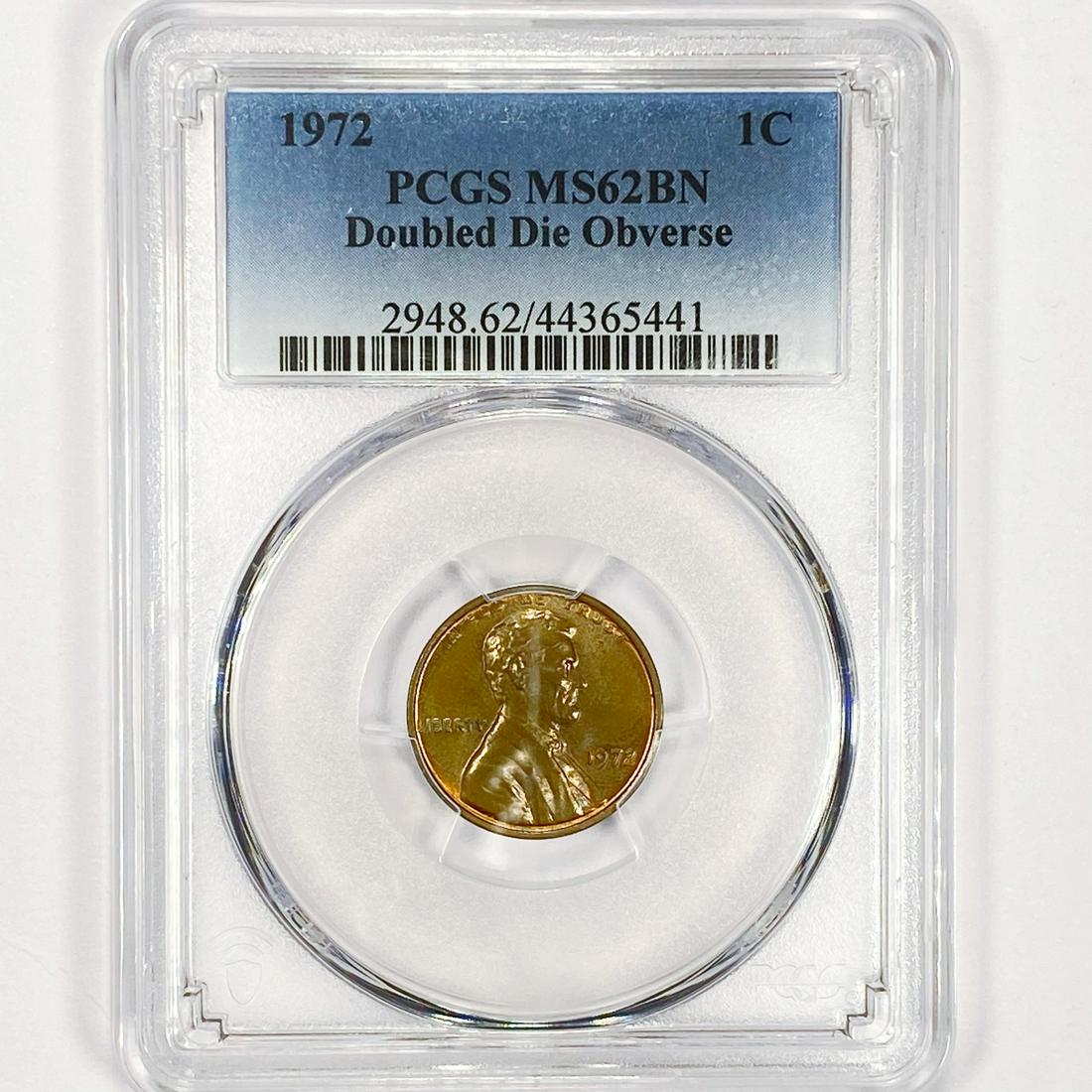1972 Dbl Die Obv Lincoln Memorial Cent PCGS - (1 of 2)