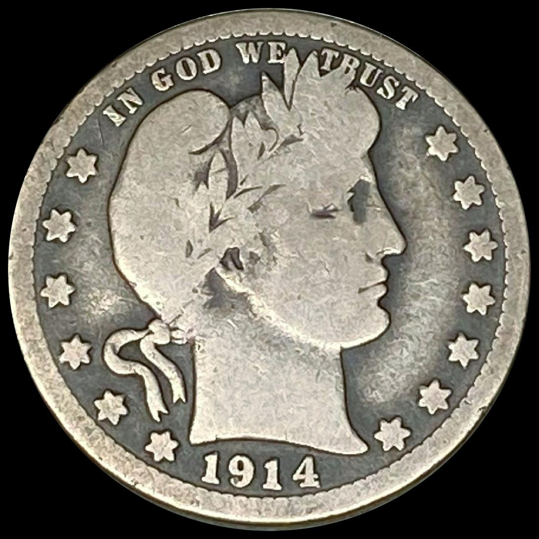 1914-S Barber Quarter NICELY CIRCULATED (1 of 2)