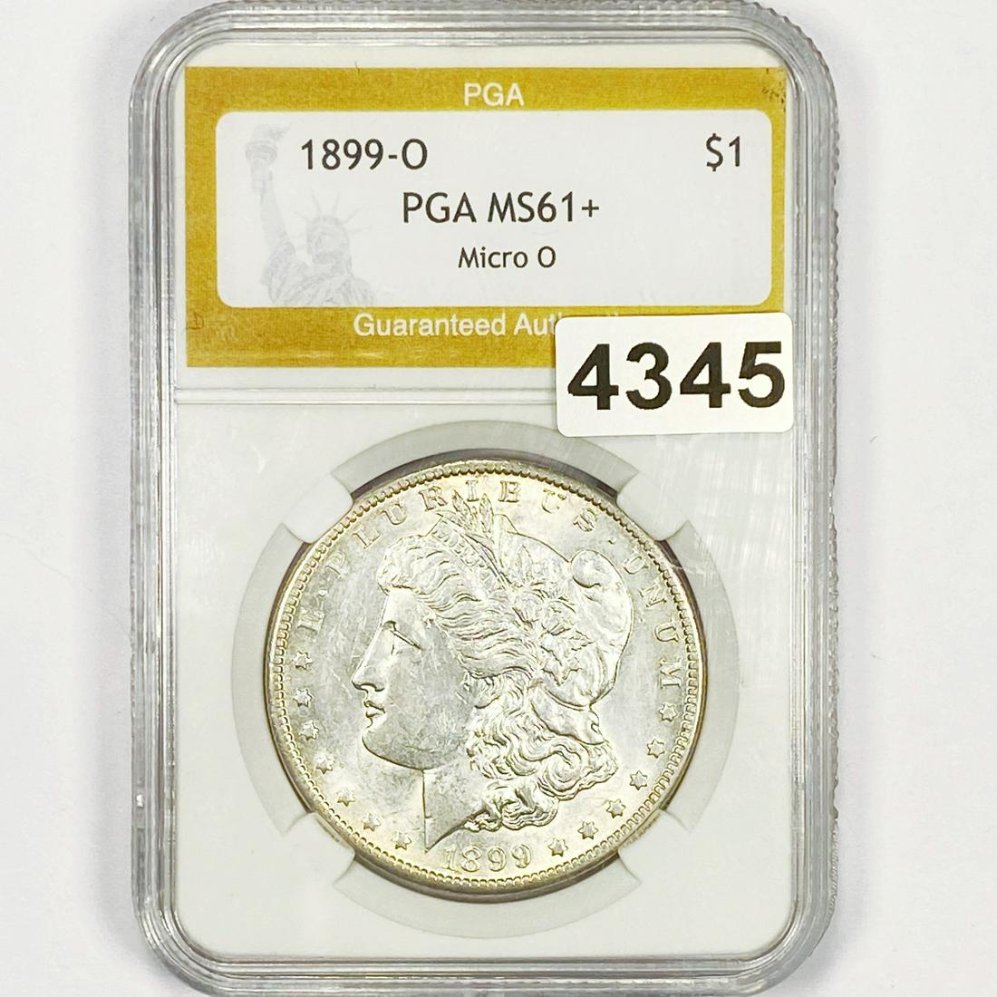 1899-O Micro O Morgan Silver Dollar PGA - MS61+ (1 of 2)