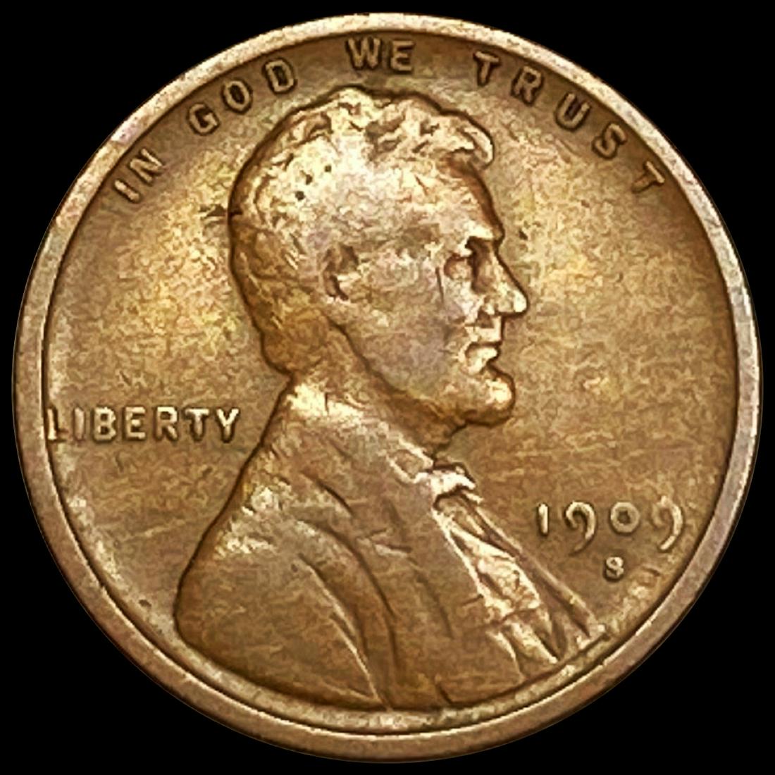 1909-S Wheat Cent LIGHTLY CIRCULATED (1 of 2)