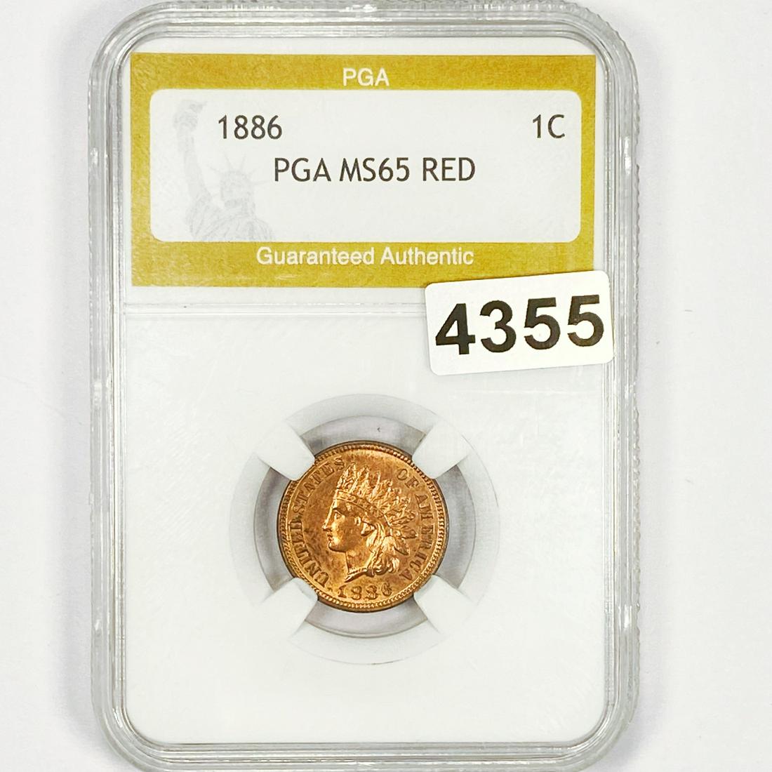 1886 Indian Head Cent PGA - MS65 RED (1 of 2)