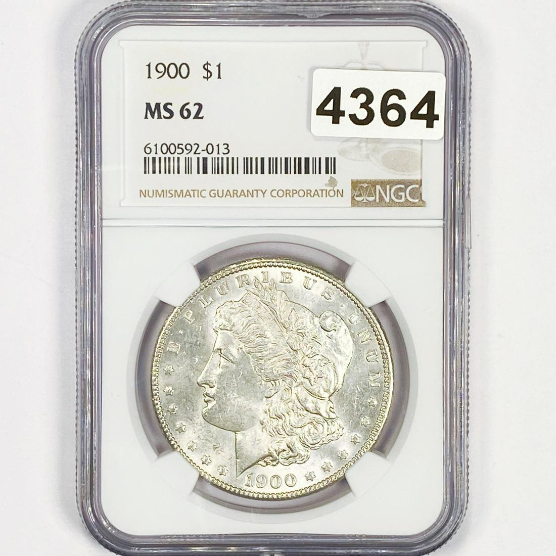 1900 Morgan Silver Dollar NGC - MS62 (1 of 2)