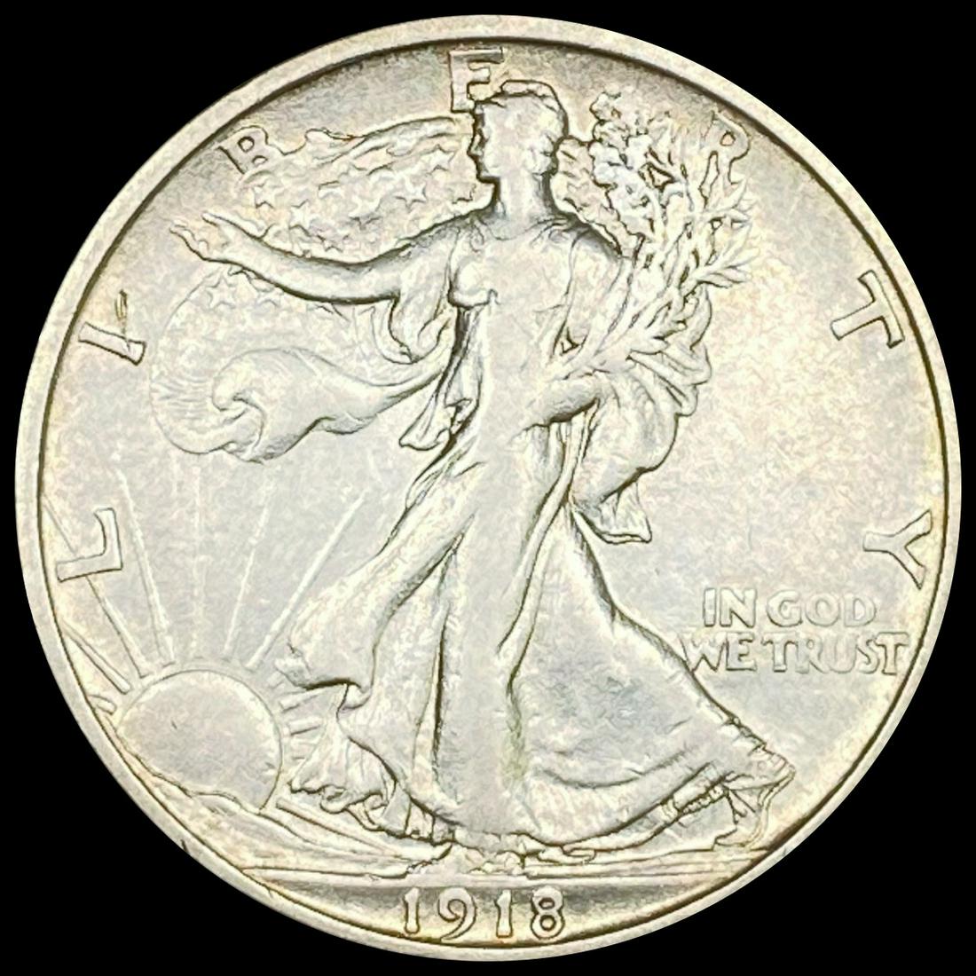 1918-S Walking Liberty Half Dollar LIGHTLY CIRC (1 of 2)