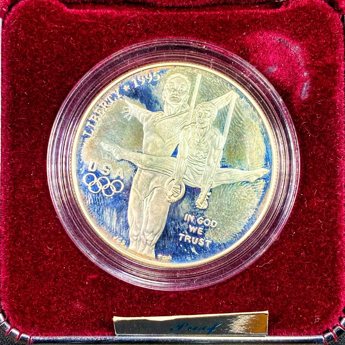 1995 US Olympic Coin Silver One Dollar Proof - (1 of 3)