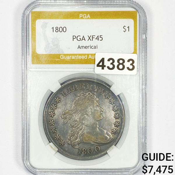 1800 Americai Draped Bust Dollar PGA - XF45 (1 of 2)