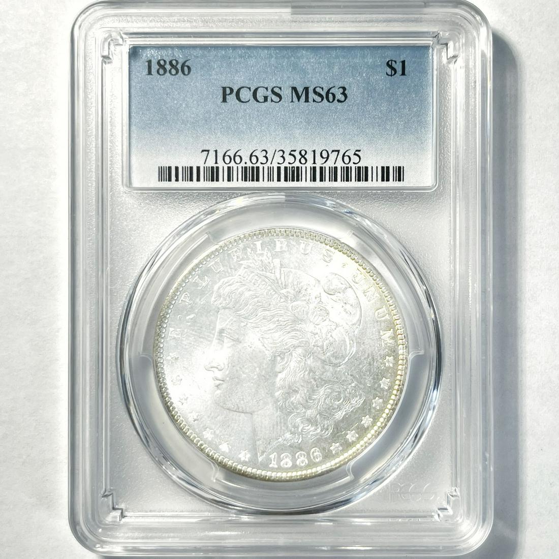 1886 Morgan Silver Dollar PCGS - MS63 (1 of 2)