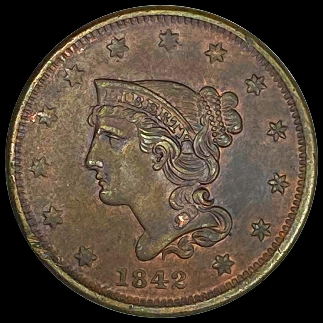 1842 Braided Hair Large Cent UNCIRCULATED (1 of 2)