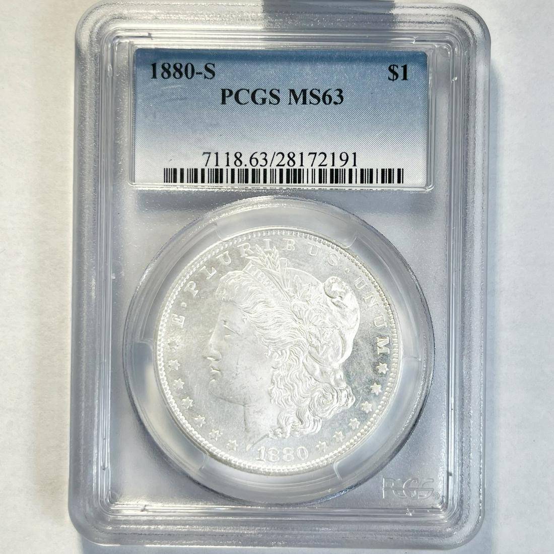 1880-S Morgan Silver Dollar PCGS - MS63 (1 of 2)
