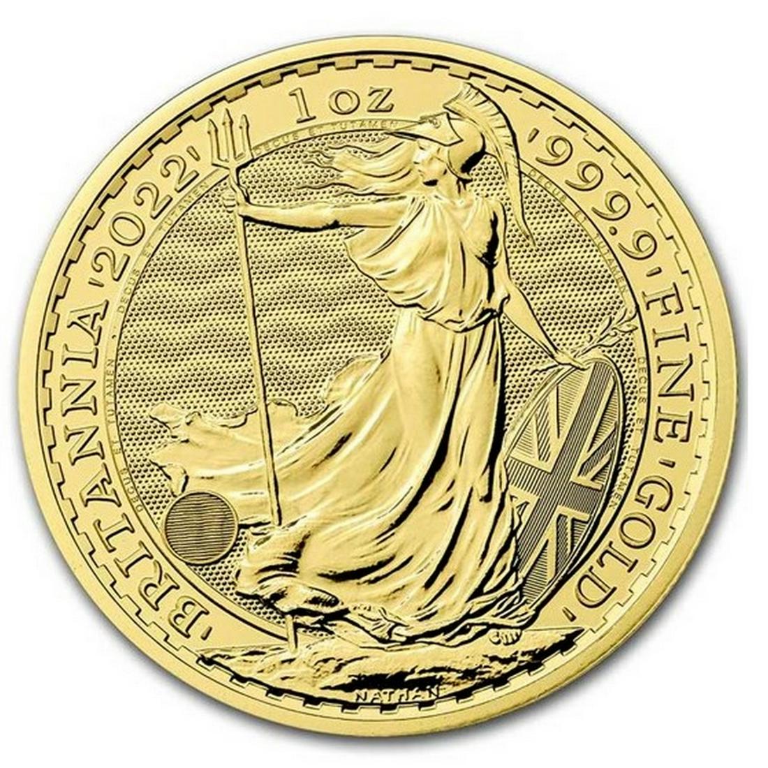 2022 1 oz Gold Britannia BU Coin (1 of 2)