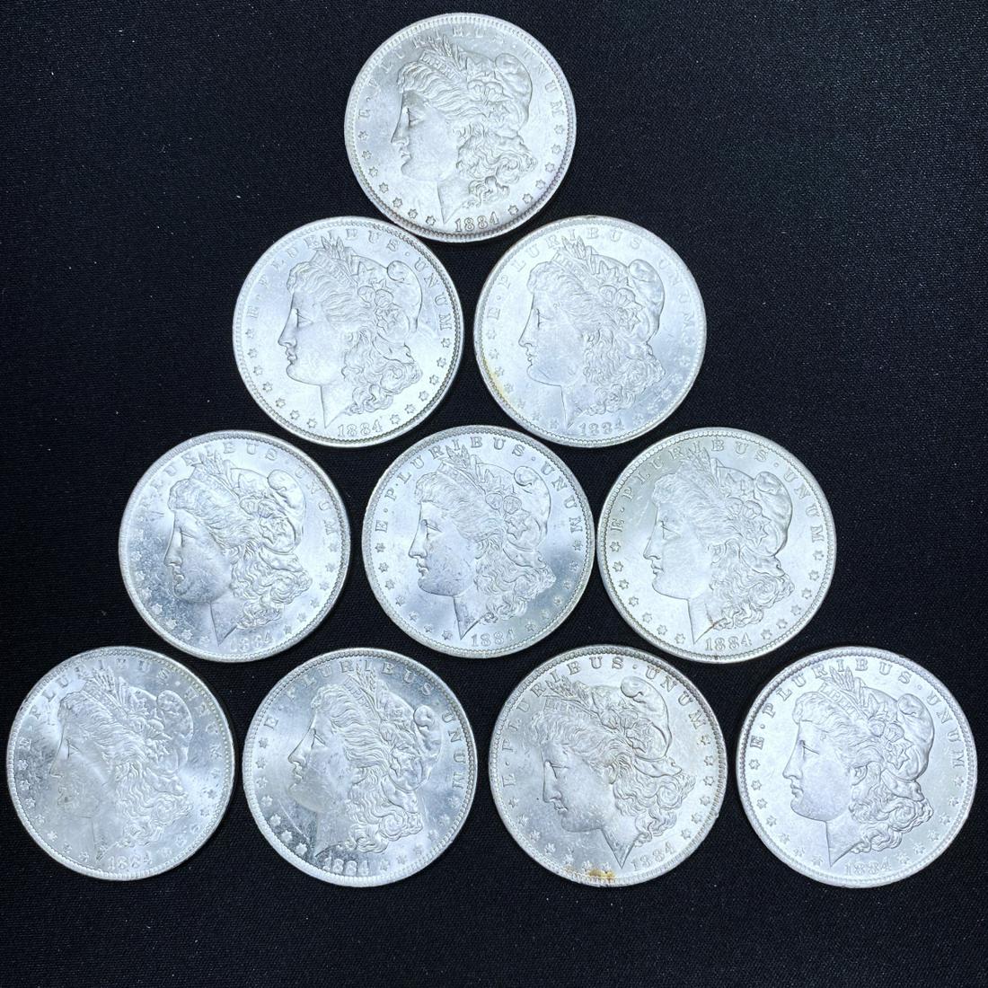 1884-O Morgan Dollars. X10 UNCIRCULATED (1 of 2)