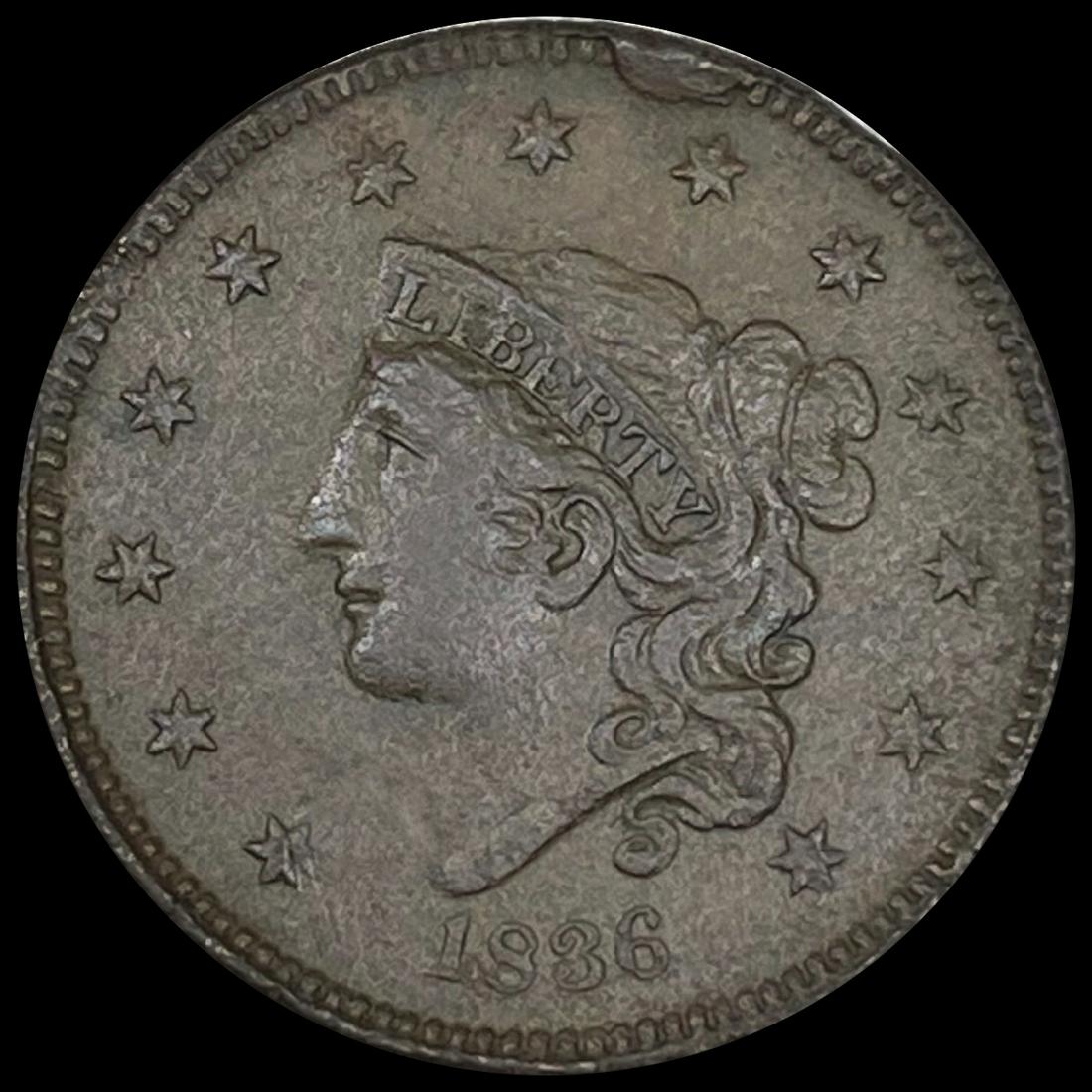 1836 Braided Hair Large Cent CLOSELY UNCIRCULATED (1 of 2)