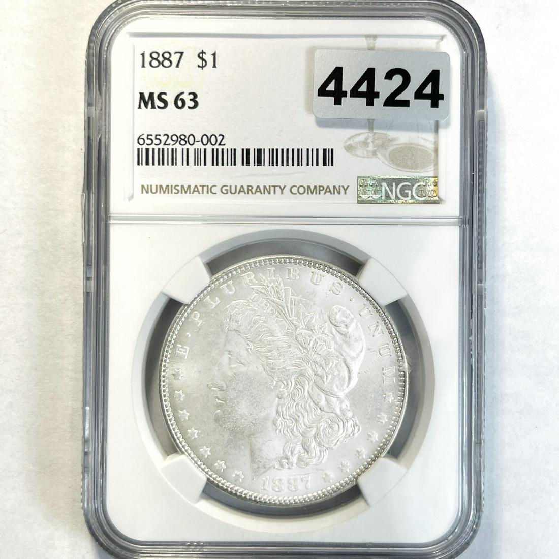 1887 Morgan Silver Dollar NGC - MS63 (1 of 2)