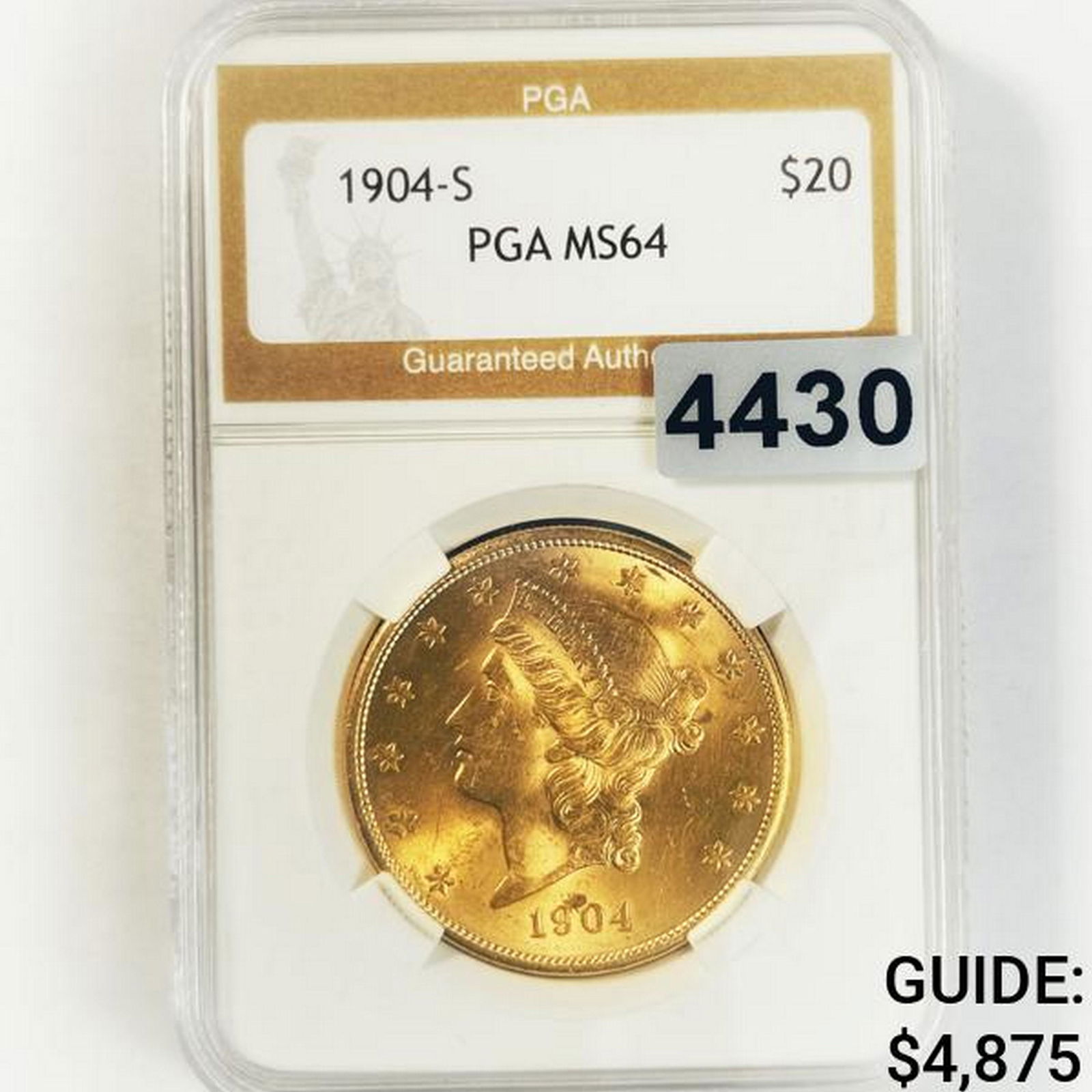 1904-S $20 Gold Double Eagle PGA - MS64 (1 of 2)