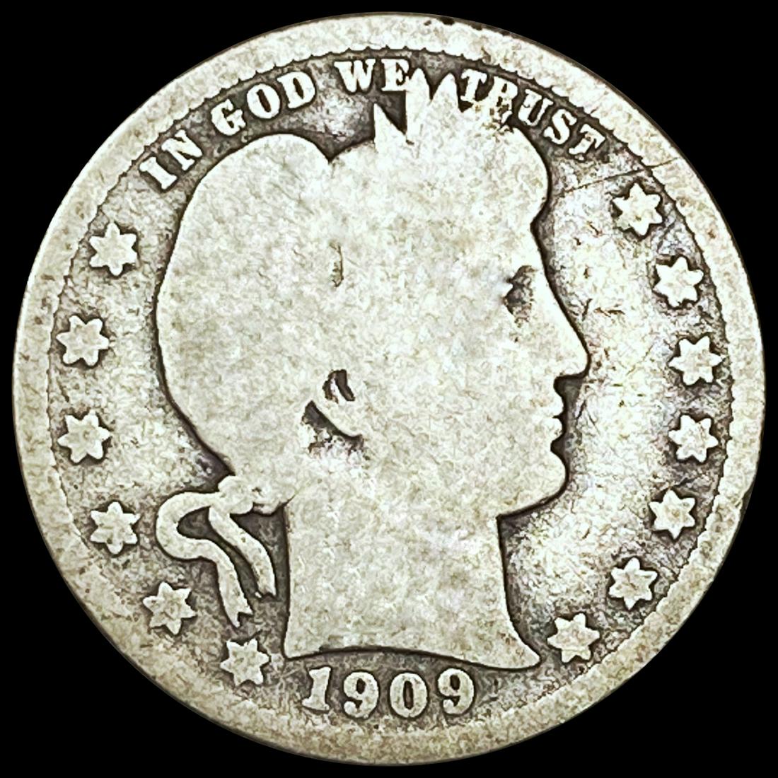 1909-O Barber Quarter NICELY CIRCULATED (1 of 2)