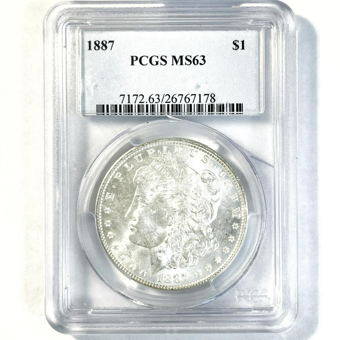 1887 Morgan Silver Dollar PCGS - MS63 (1 of 2)
