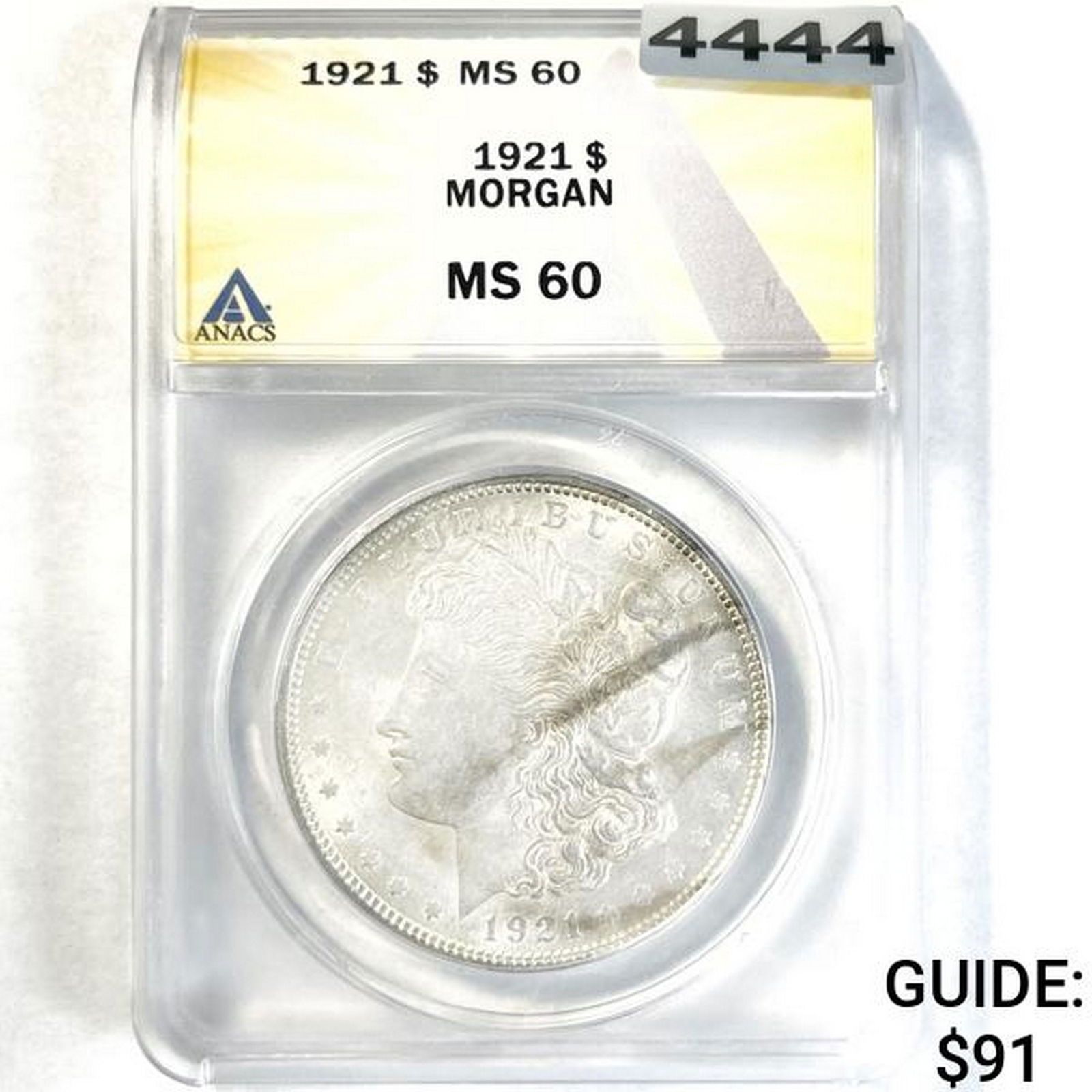 1921 Morgan Silver Dollar ANACS - MS60 (1 of 2)