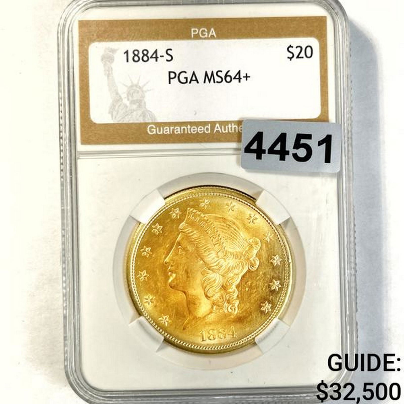 1884-S $20 Gold Double Eagle PGA - MS64+ (1 of 2)