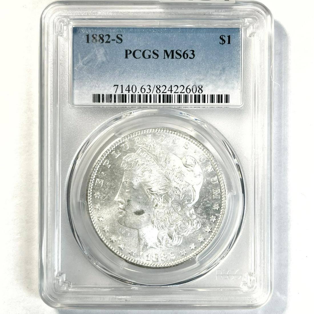 1882-S Morgan Silver Dollar PCGS - MS63 (1 of 2)