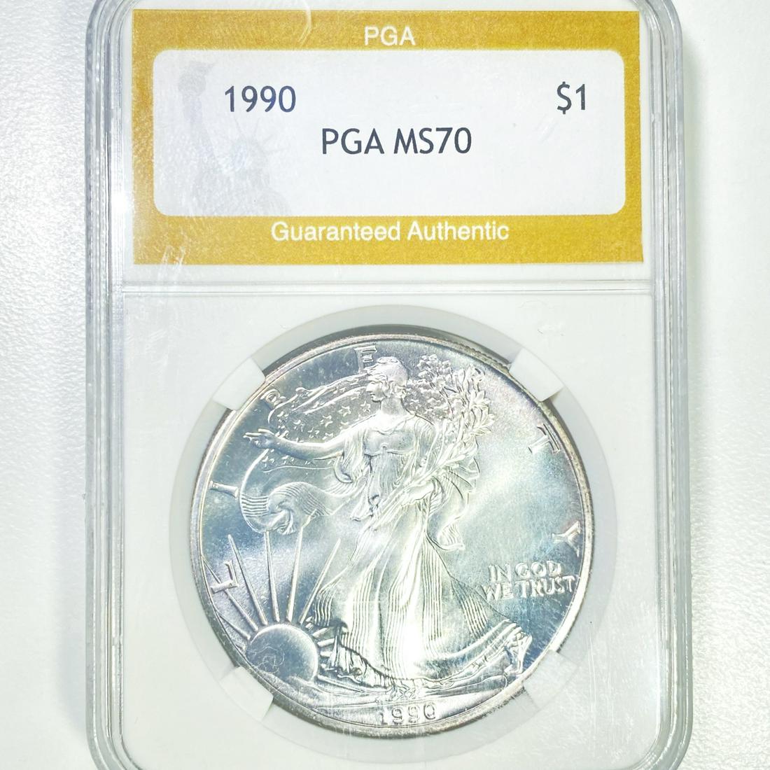 1990 Silver Eagle Dollar PGA - MS70 (1 of 2)