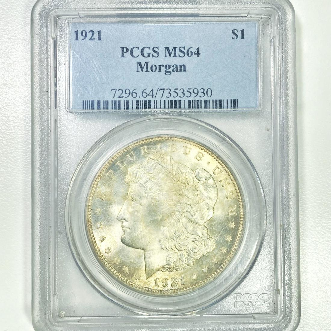 1921 Morgan Silver Dollar PCGS - MS64 (1 of 2)