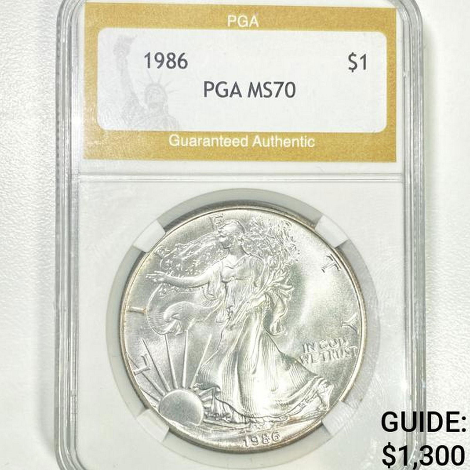 1986 Silver Eagle Dollar PGA - MS70 (1 of 2)