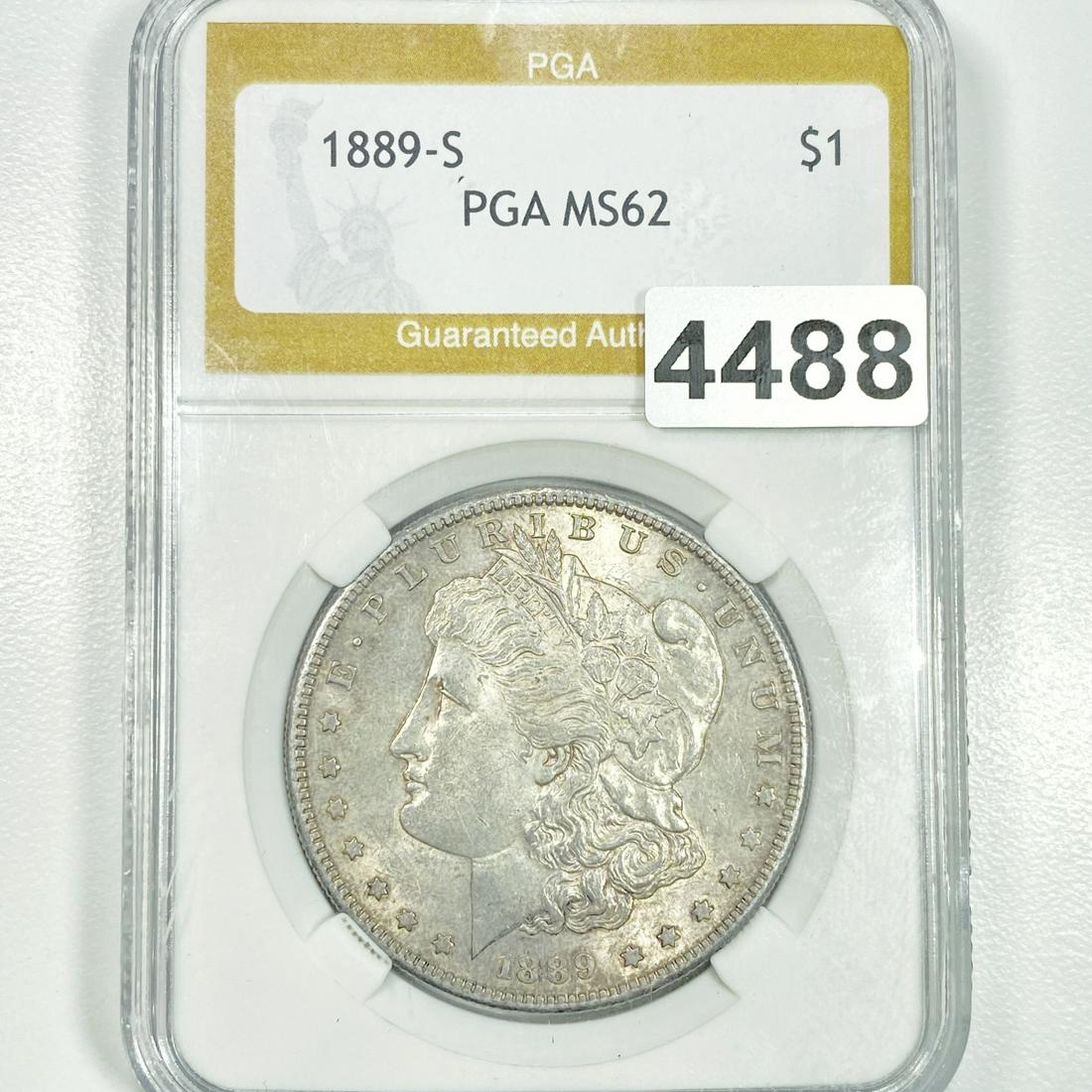 1889-S Morgan Silver Dollar PGA - MS62 (1 of 2)