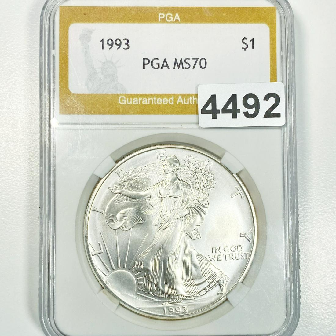 1993 Silver Eagle Dollar PGA - MS70 (1 of 2)