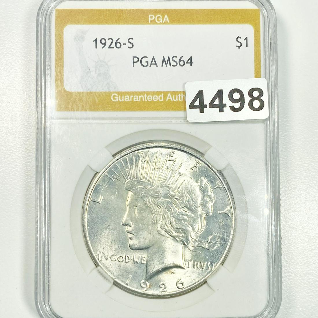 1926-S Silver Peace Dollar PGA - MS64 (1 of 2)