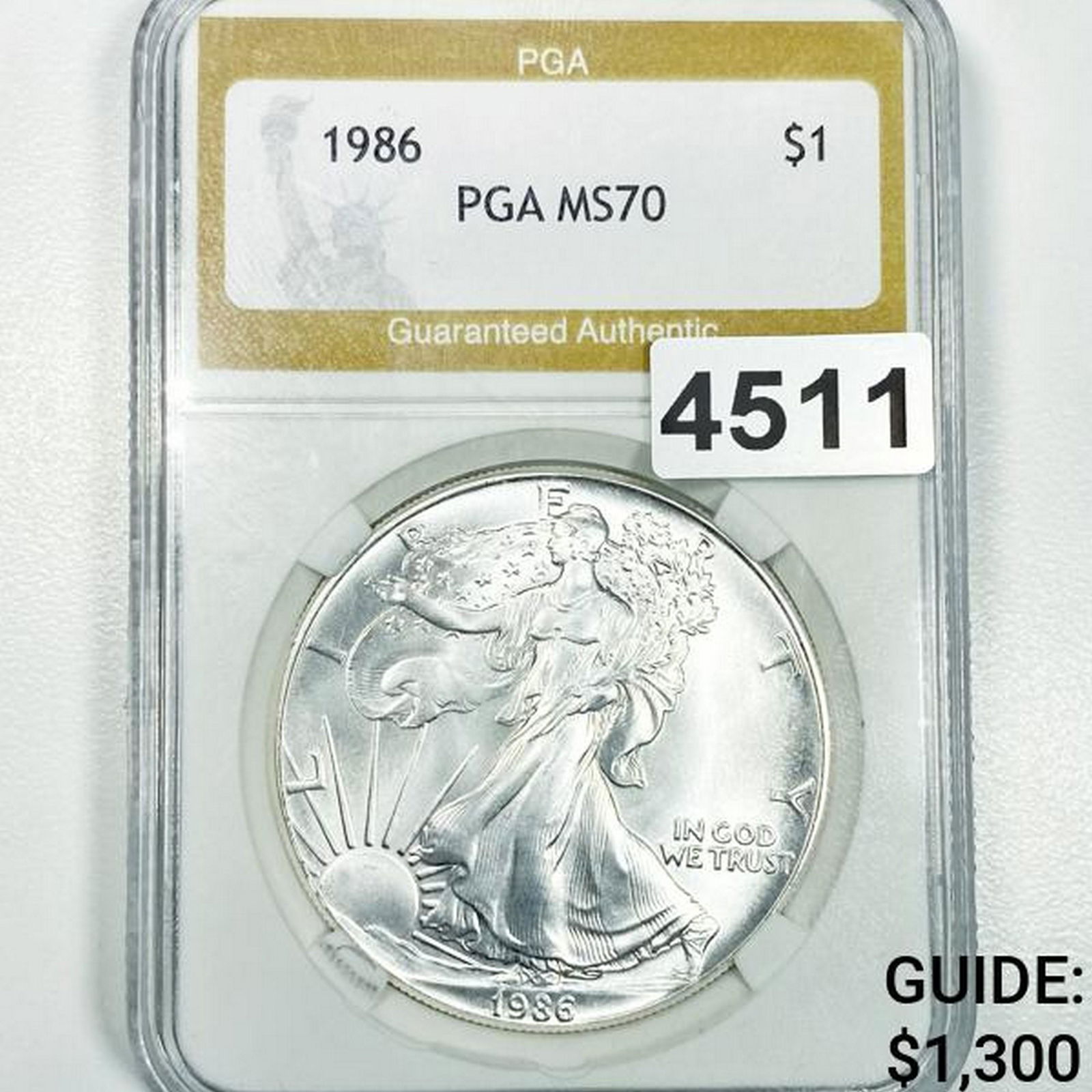 1986 Silver Eagle Dollar PGA - MS70 (1 of 2)