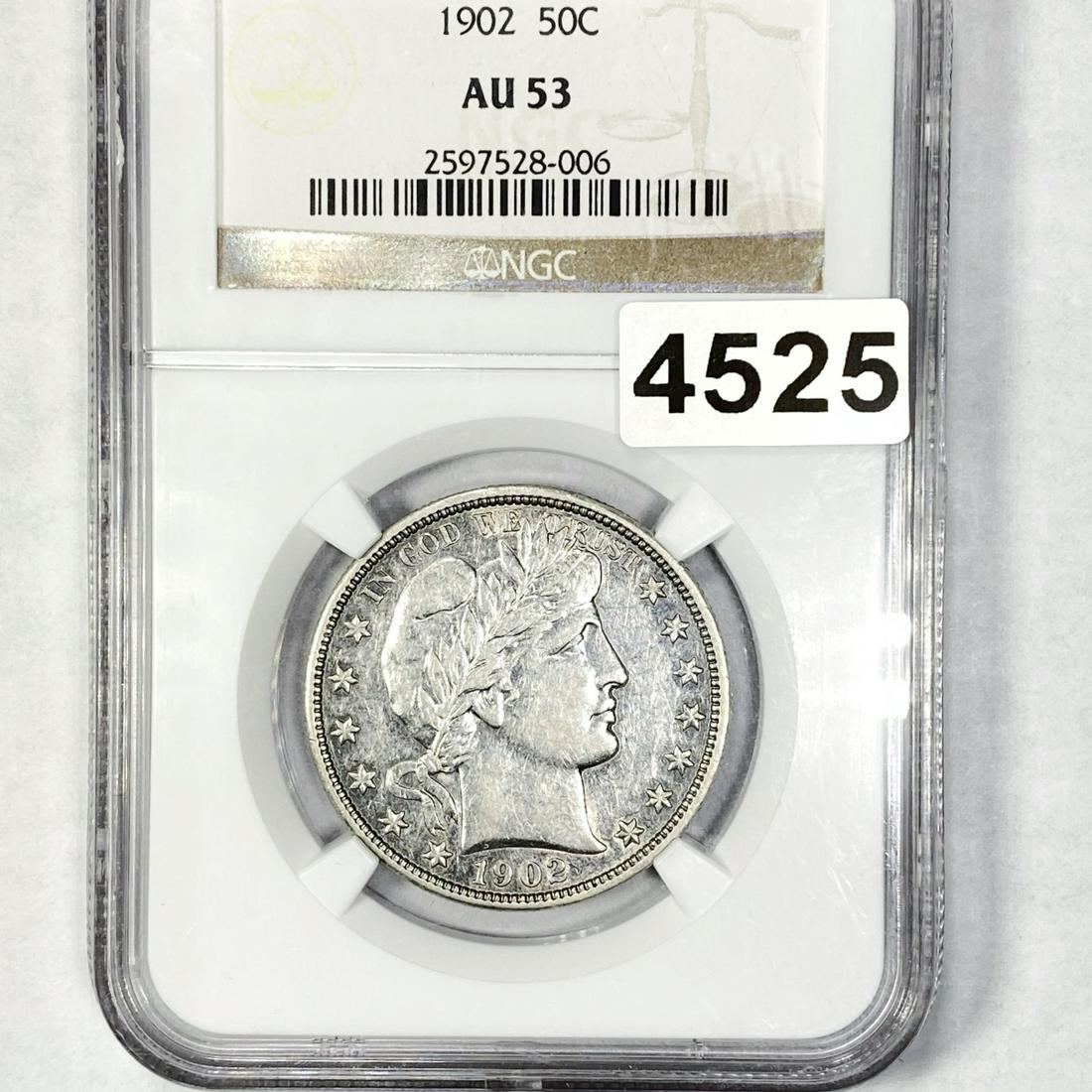 1902 Barber Half Dollar NGC - AU53 (1 of 2)