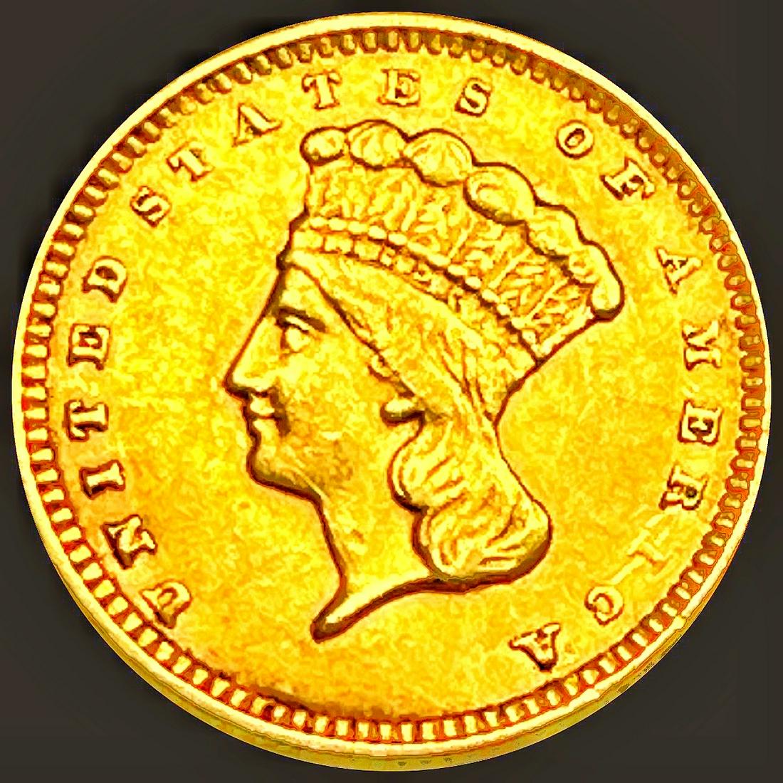 1856 Ty 2 Rare Gold Dollar CLOSELY UNCIRCULATED (1 of 2)