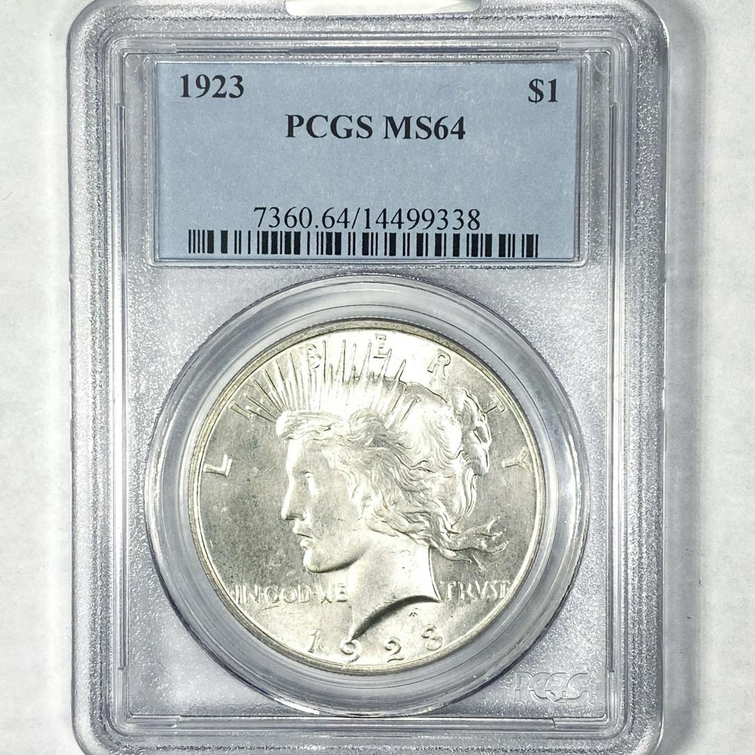 1923 Silver Peace Dollar PCGS - MS64 (1 of 2)