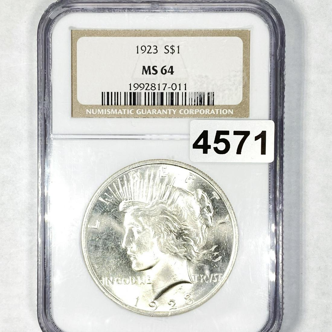 1923 Silver Peace Dollar NGC - MS64 (1 of 2)