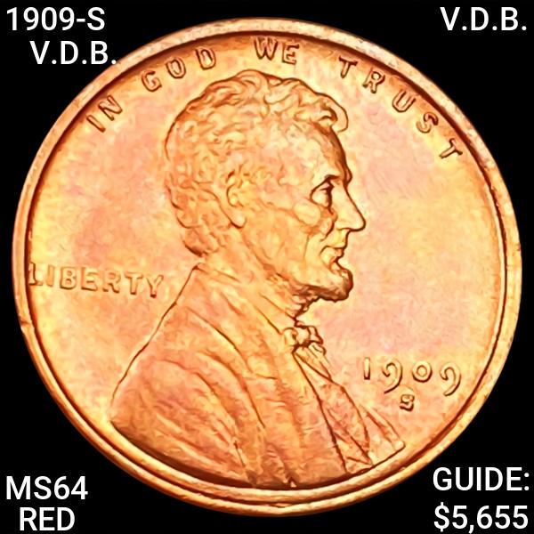 1909-S Lincoln Wheat Cent CHOICE BU RD (1 of 2)