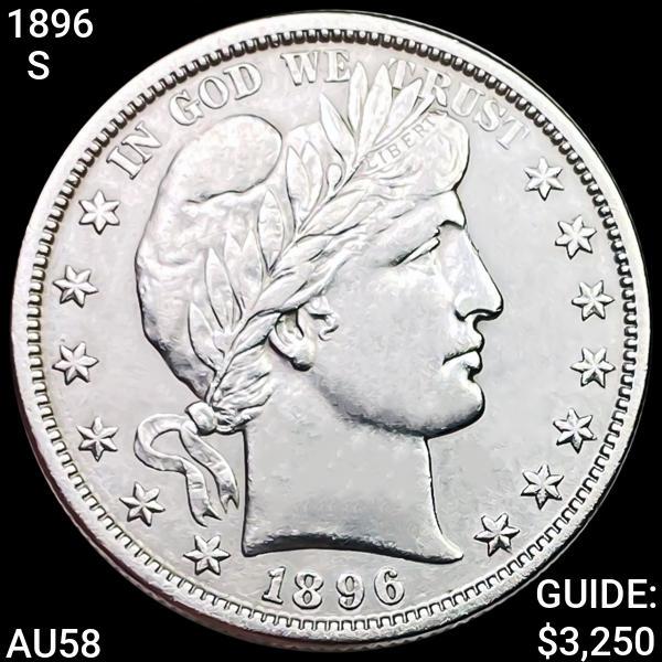 1896-S Barber Half Dollar CHOICE AU (1 of 2)