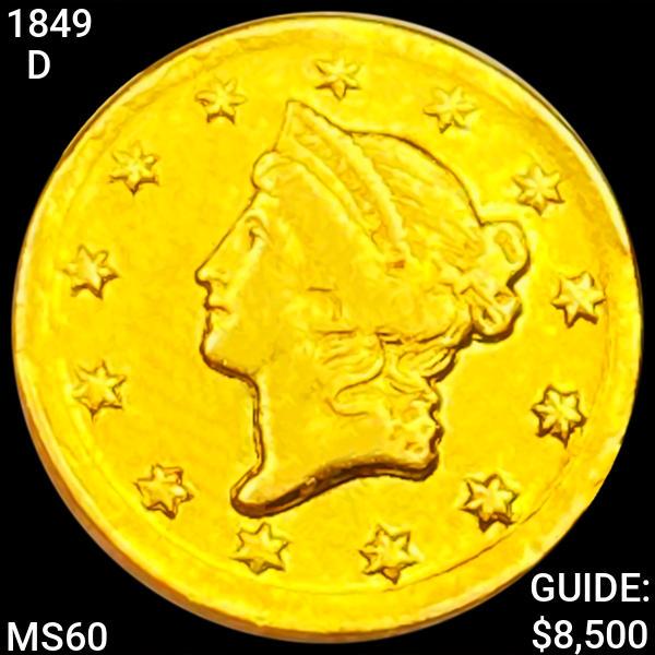 1849-D Rare Gold Dollar UNCIRCULATED (1 of 2)