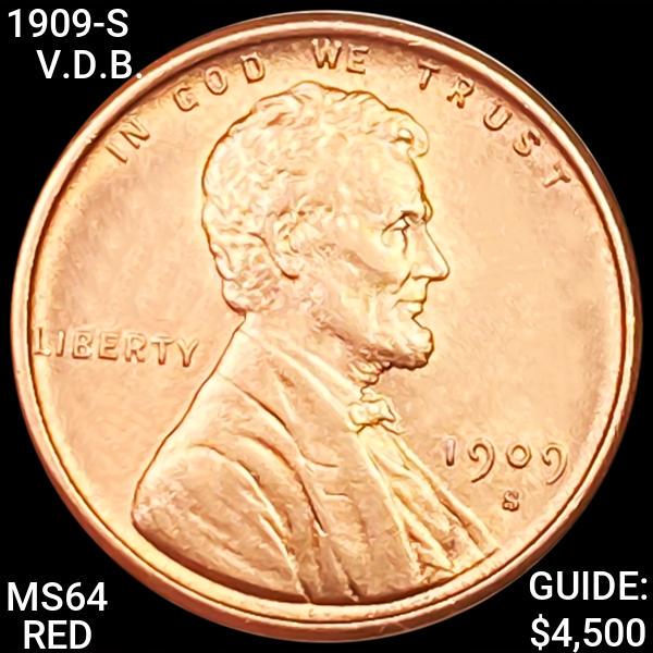 1909-S V.D.B Lincoln Wheat Cent CHOICE BU RED (1 of 2)