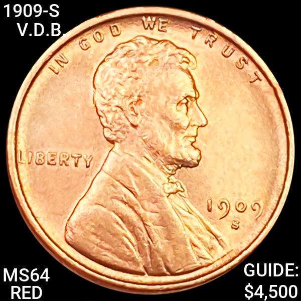 1909-S V.D.B. Lincoln Wheat Cent CHOICE BU RED (1 of 2)