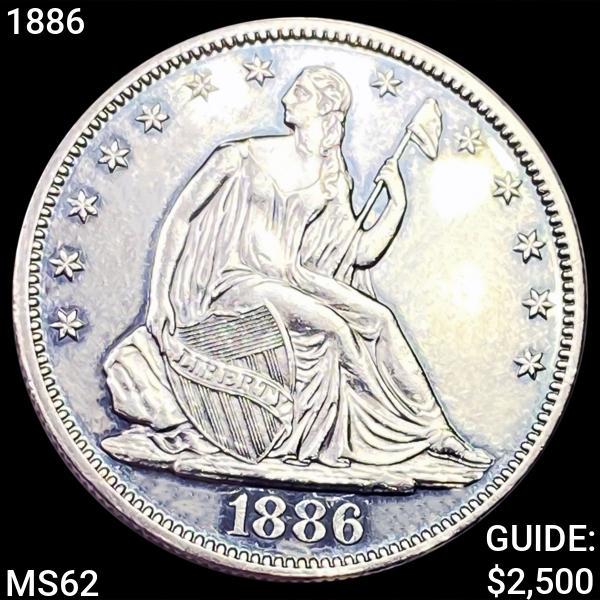 1886 Seated Liberty Half Dollar UNCIRCULATED (1 of 2)
