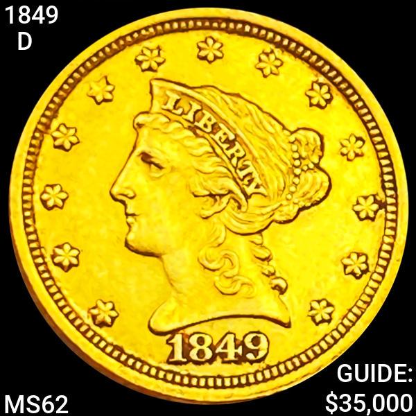 1849-D $2.50 Gold Quarter Eagle UNCIRCULATED (1 of 2)