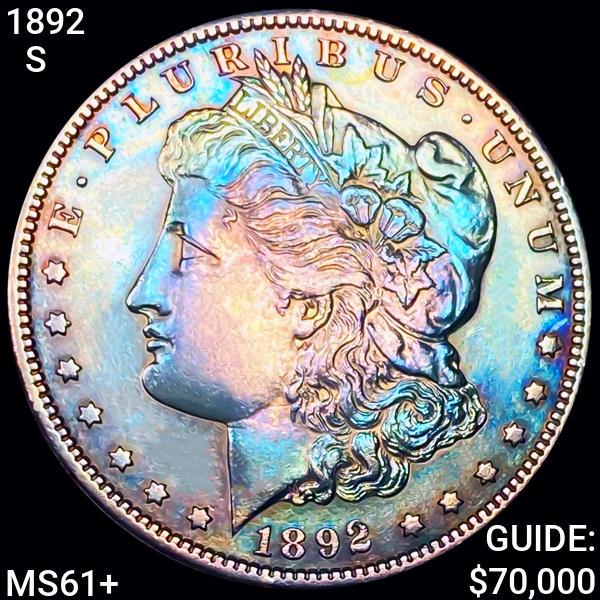 1892-S Morgan Silver Dollar UNCIRCULATED+ (1 of 2)