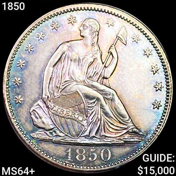 1850 Seated Libety Half Dollar CHOICE BU+ (1 of 2)