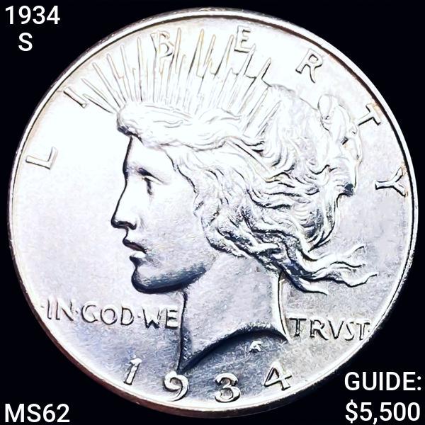 1934-S Peace Silver Dollar UNCIRCULATED (1 of 2)