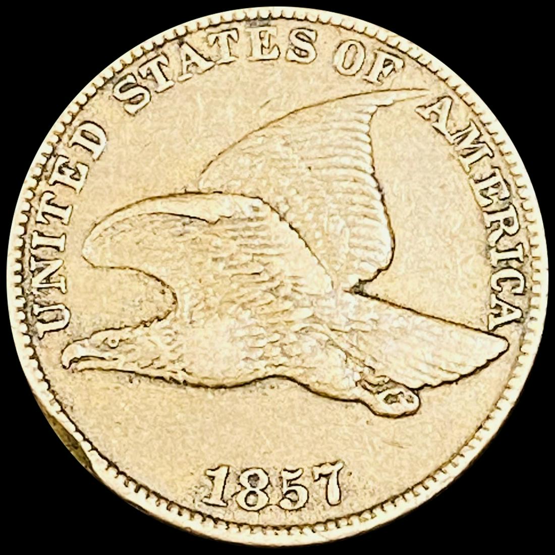 1857 Flying Eagle Cent NEARLY UNCIRCULATED (1 of 2)