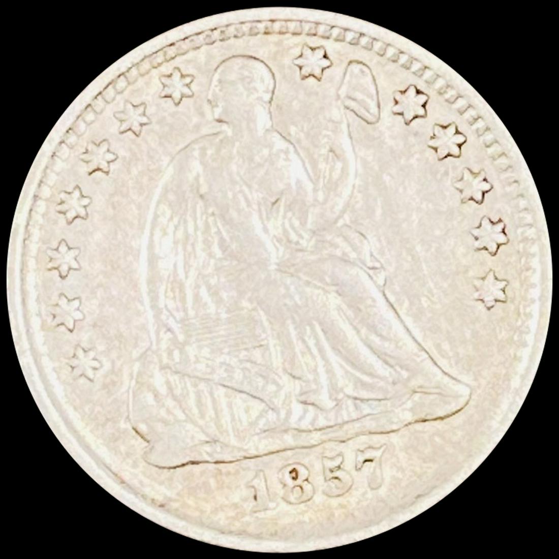 1857 Seated Liberty Half Dime NEARLY UNCIRCULATED (1 of 2)