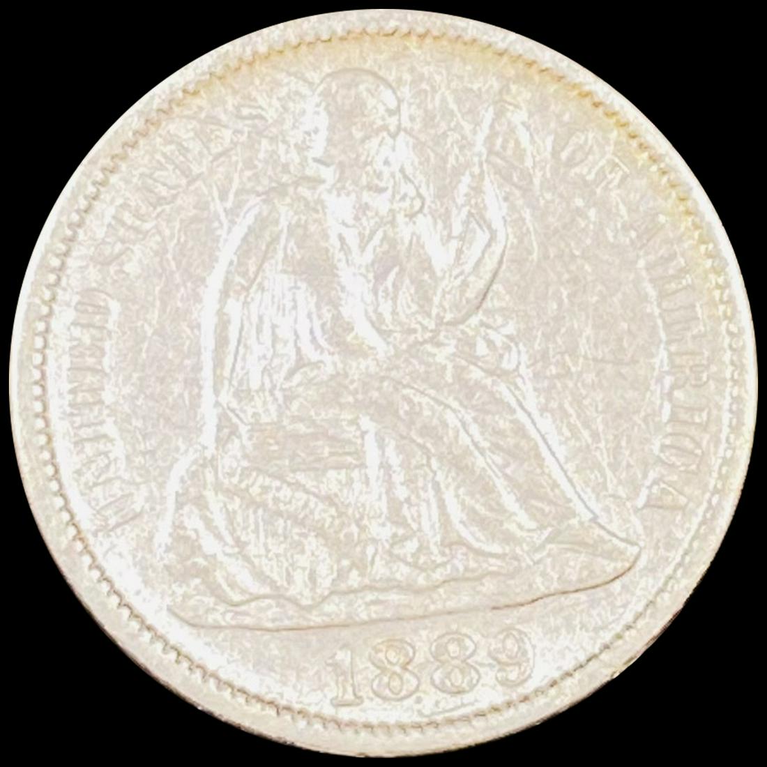 1889 Seated Liberty Dime NEARLY UNCIRCULATED (1 of 2)